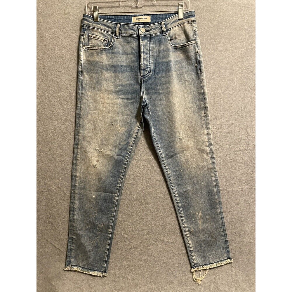 Desert Studio Jeans Womens‎ 30 Blue Stretch Skinny Denim Distress Paint Dubai